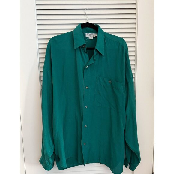 Vintage 100% Silk Shirt Size Medium - Picture 1 of 3